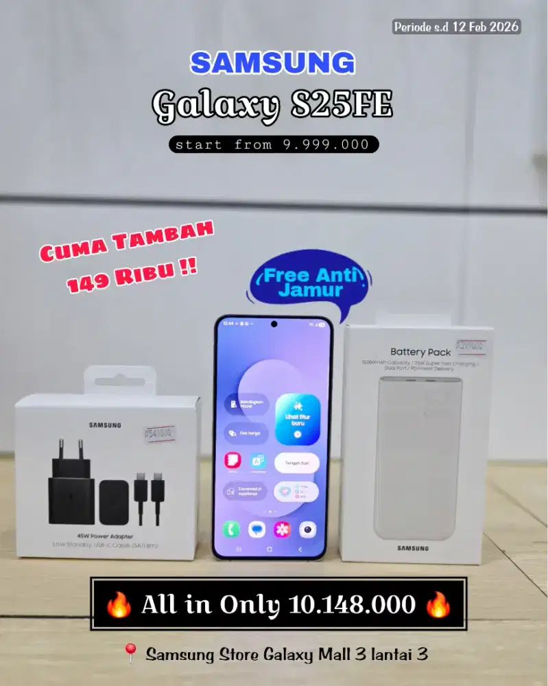Samsung Galaxy S25FE 256 512 GB paket murah