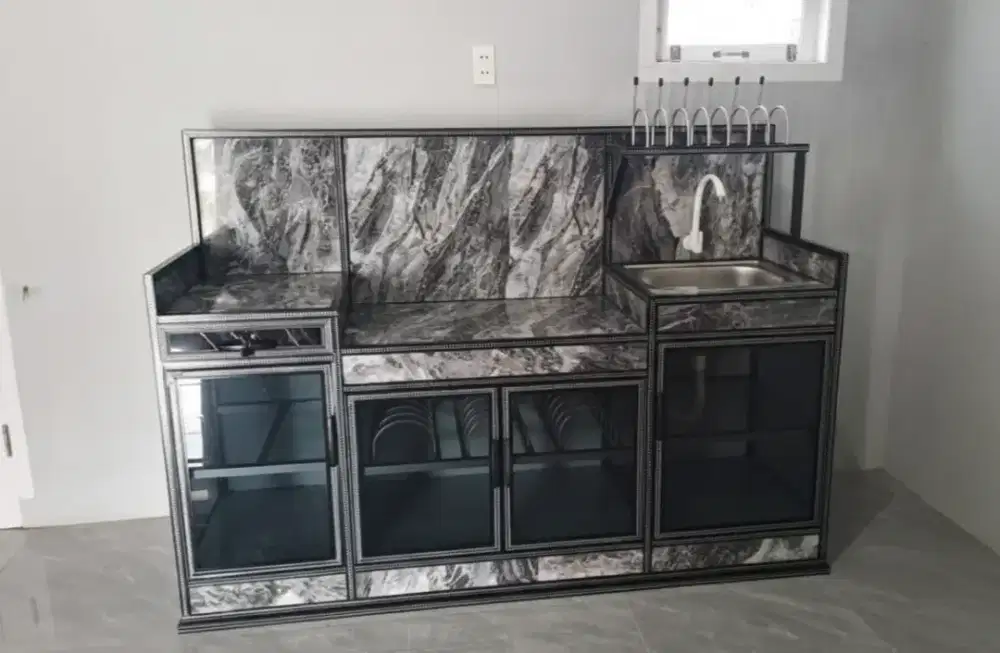 Kitchen Set Minimalis Motif Marmer