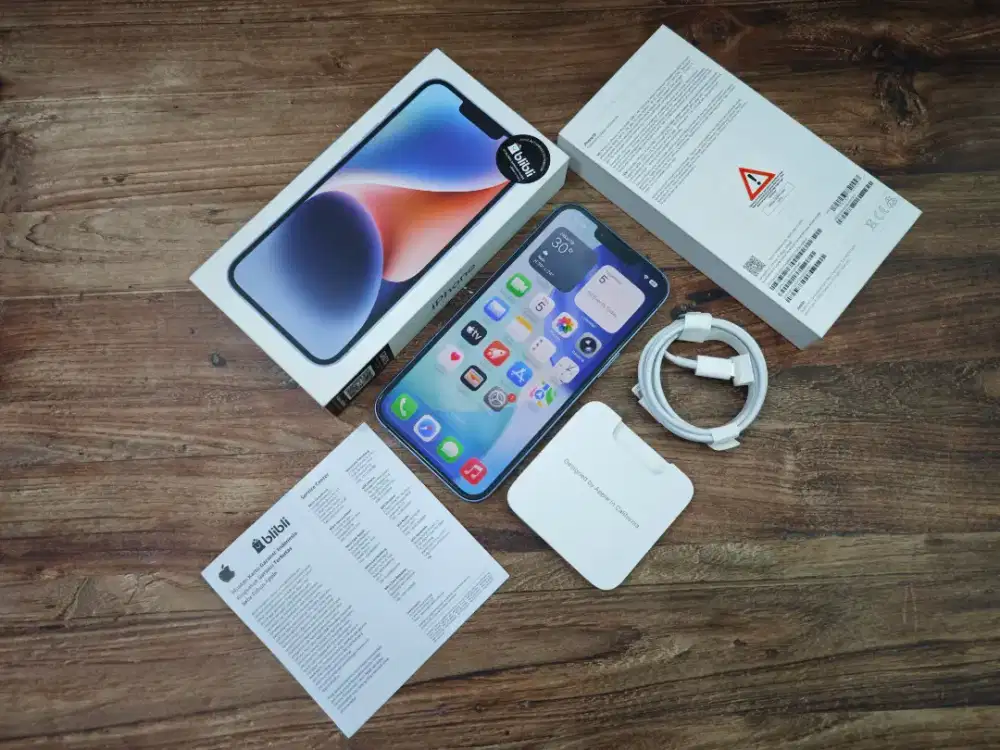 Second Like New Iphone 14 128GB Blue Digimap Mulus Lengkap Bisa COD