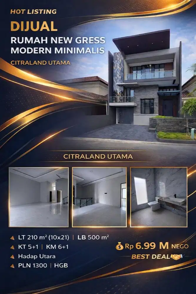 DIJUAL RUMAH BARU CITRALAND SPLIT LEVEL MODERN MINIMALIS 6KT 7KM
