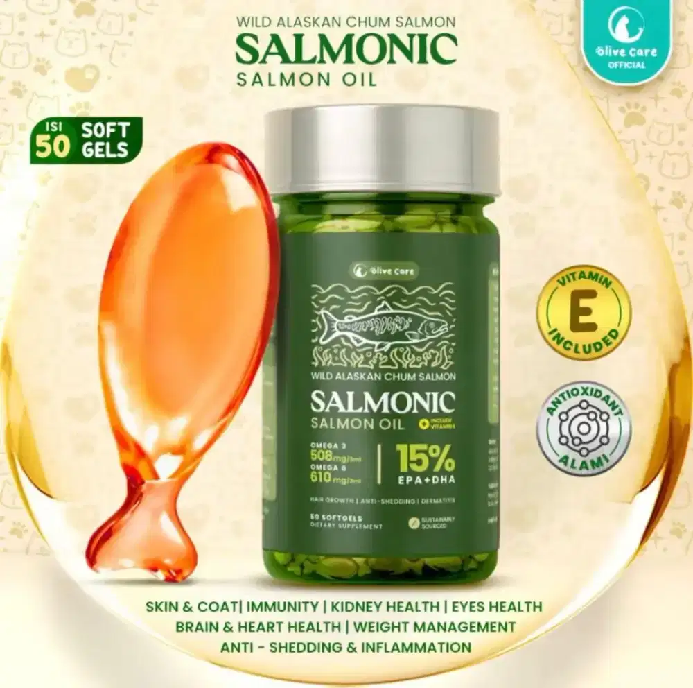 Minyak ikan salmonic olive care original