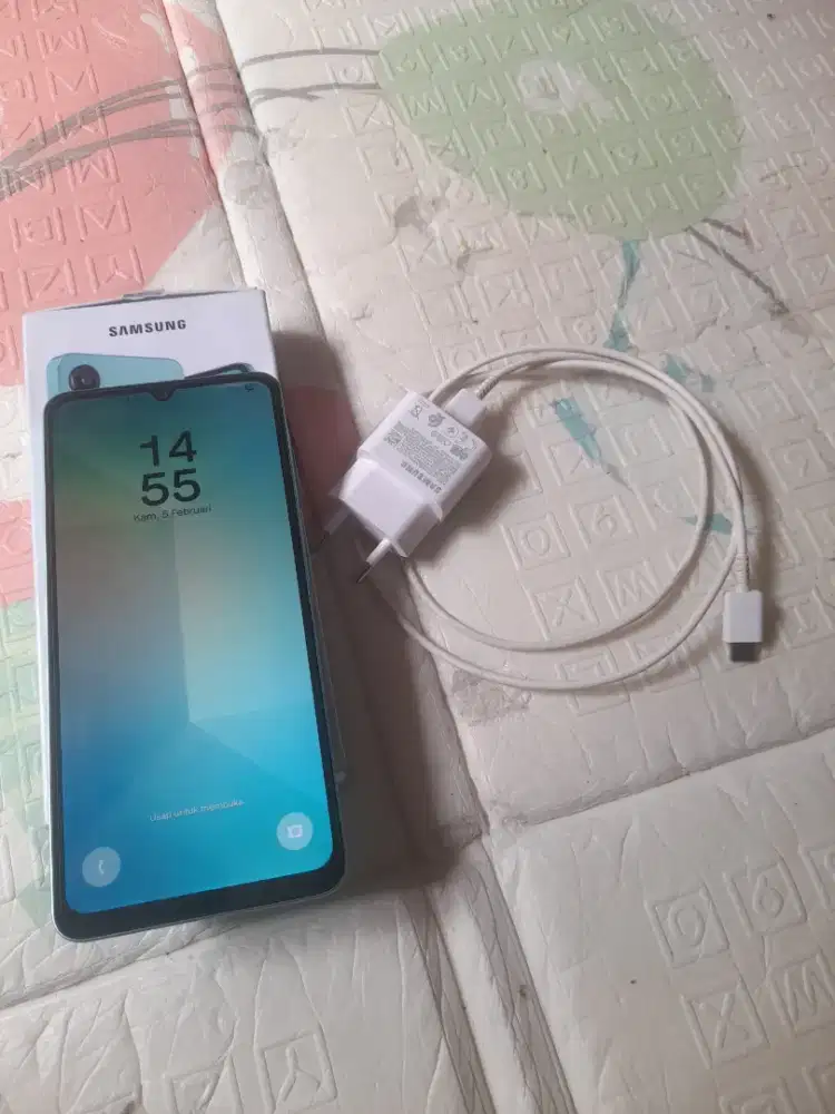 jual hp samsung a06 ram 4/64 fullset mulus