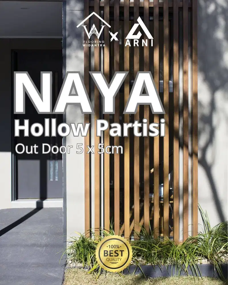 WPC HOLLOW Partisi Naya - kisi kisi outdoor 5cm x 5cm | Kuat | Tahan