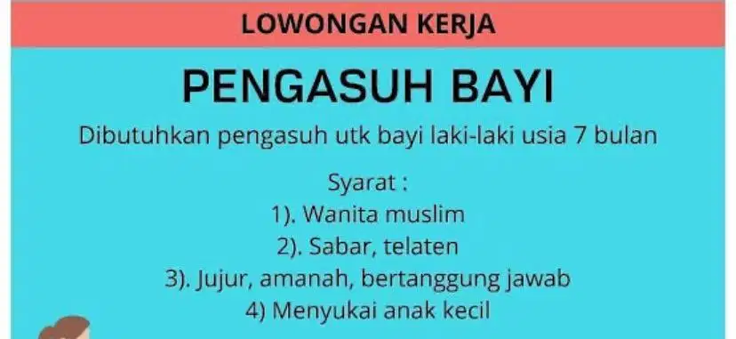 Lowongan pengasuh bayi