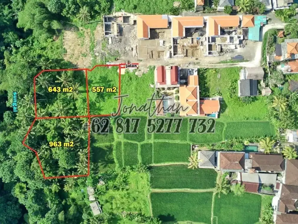 Dijual Tanah Los Sungai Zona Wisata di Tirta Tawar Ubud Bali - LSADT