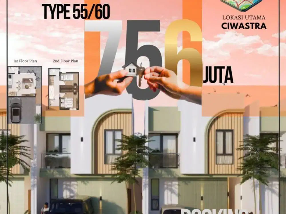 Rumah 2 Lantai di ciwastra buahbatu dkt Summarecon Mall Bandung