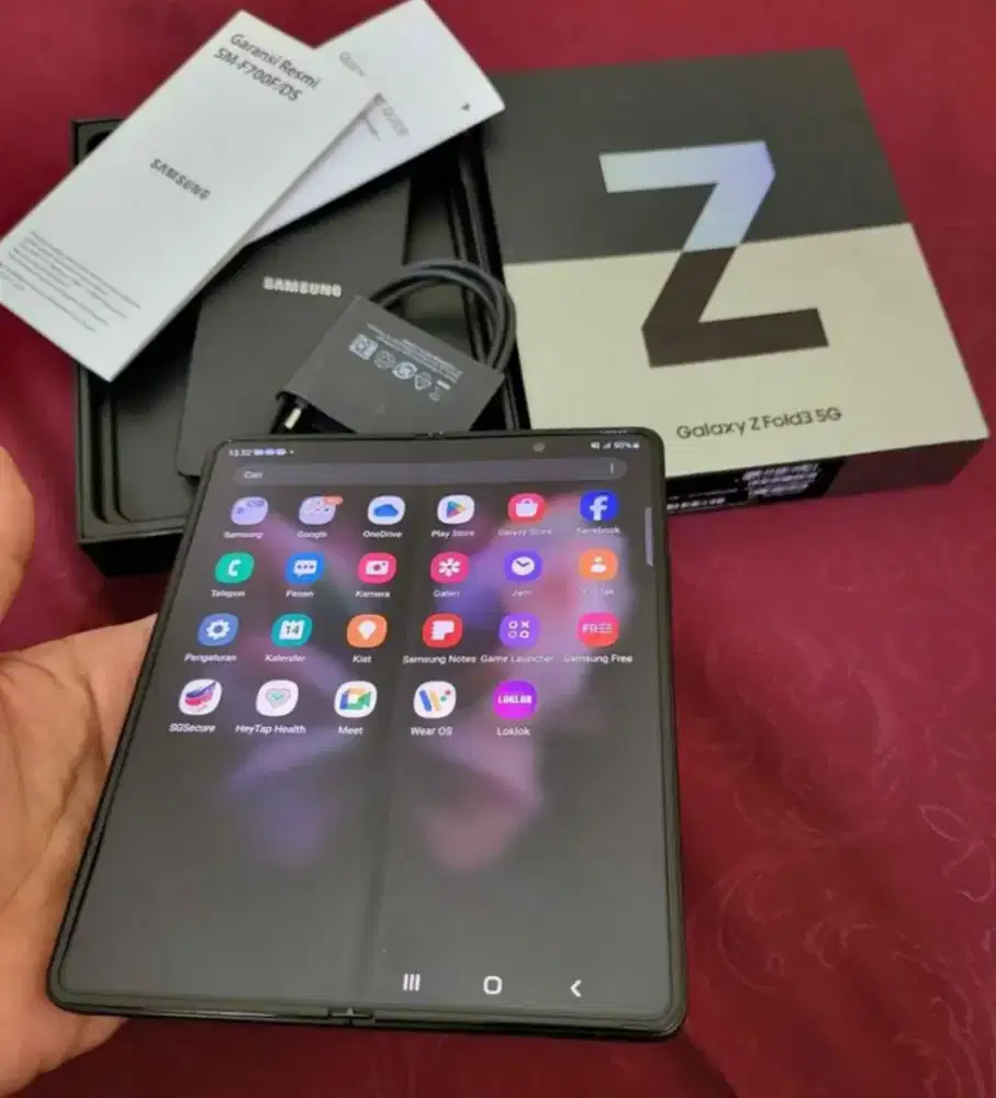 SAMSUNG Z FOLD 3 RAM 12/256 GB ORIGINAL SEIN NORMAL FULLSET