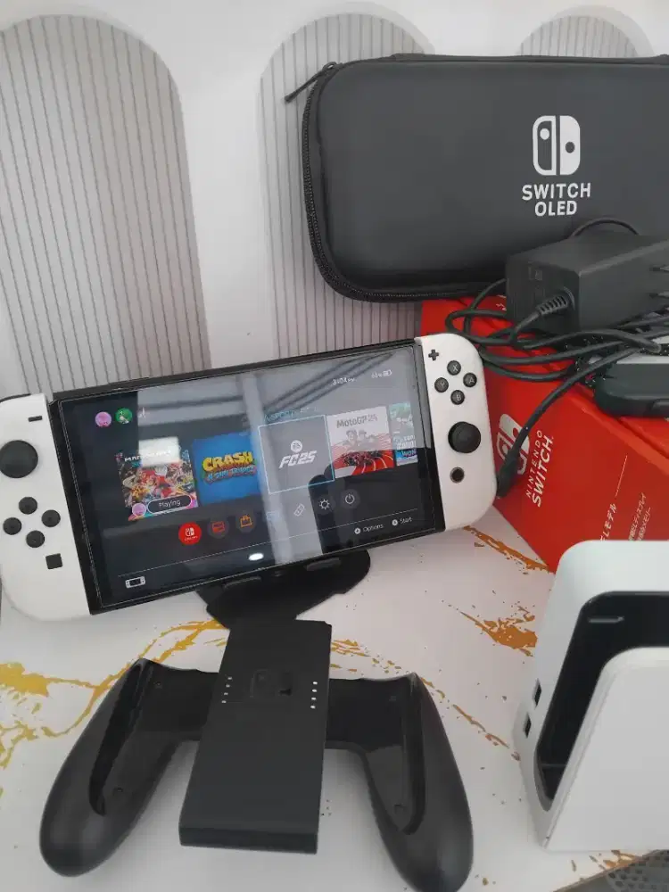 Nitendo switch OLED (memory external 256 GB) produksi 2022, Fullsett
