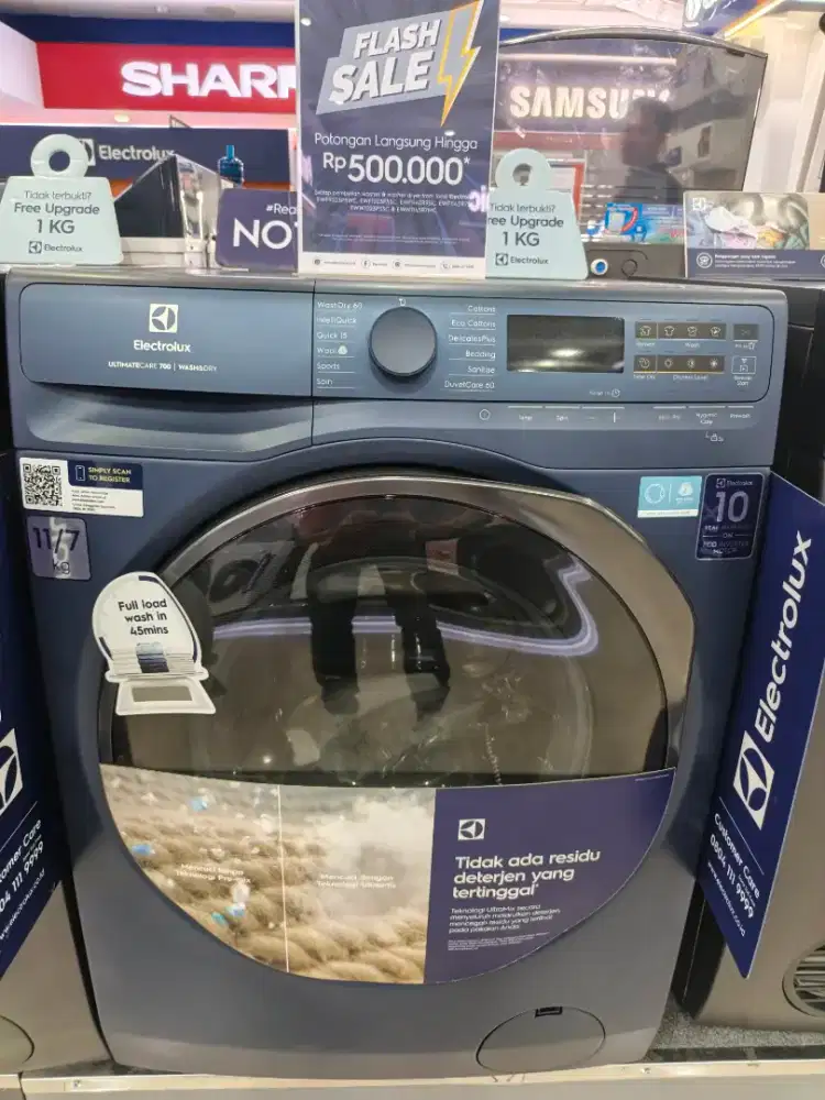 KREDIT MESIN CUCI ELECTROLUX FRONR LOADING TANPA DP! BUNGA 0%