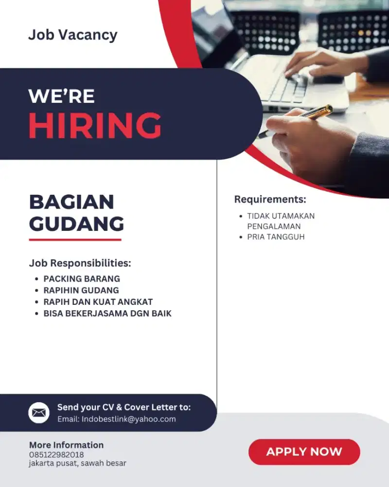 Lowongan Kerja Packing /Staff Gudang