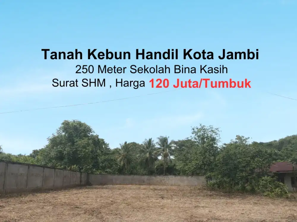 Jual Tanah Kebun Handil Kota Jambi