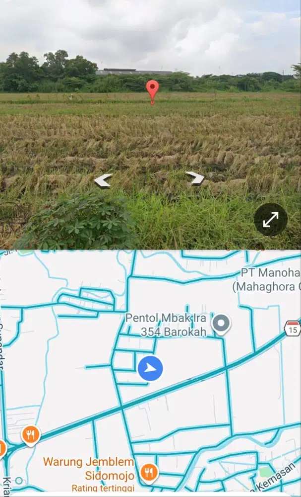 Dijual Tanah Industri Tundungan Sidomojo Krian Nol jalan Raya Bypass