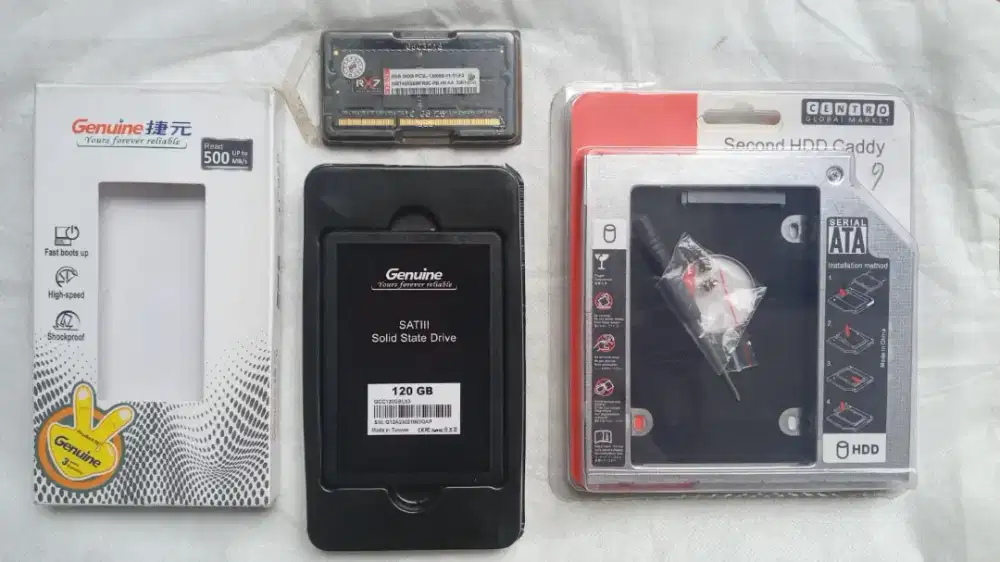 PAKET UPGRADE  [ SSD 120 GB | RAM 8GB | HDD CADDY ] WINDOWS 11