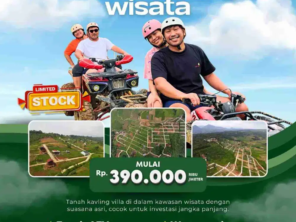 Promo Tanah Murah ,Tanah Kavling Wisata