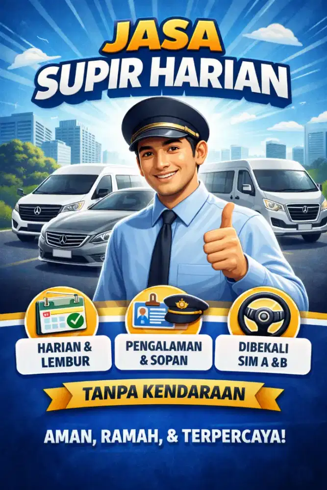 JASA SUPIR HARIAN - TANPA KENDARAAN