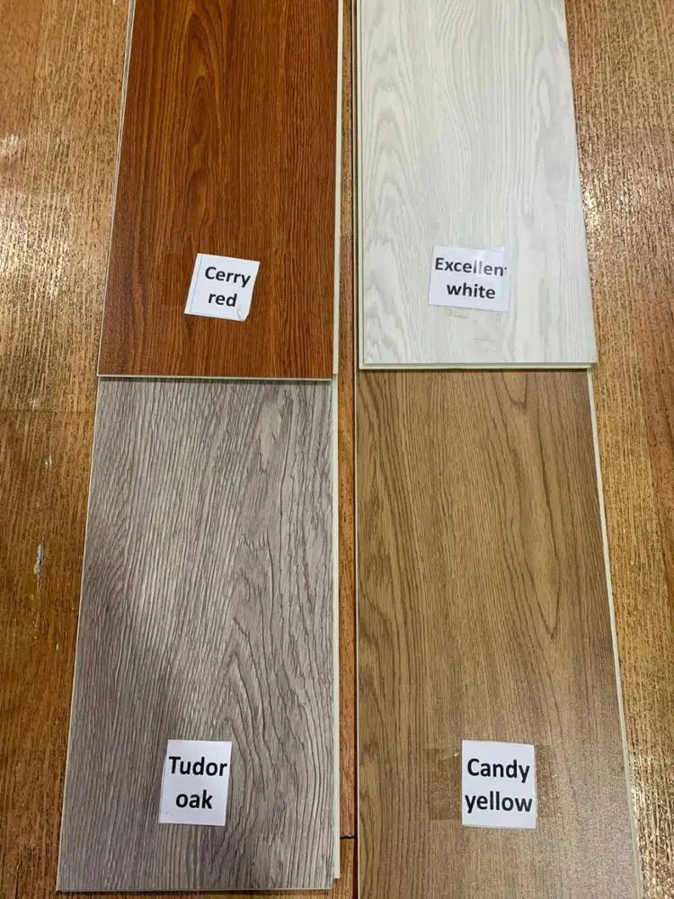 SPC Lantai Kayu Wood Flooring Vinyl Klik Tebal 5,5mm
