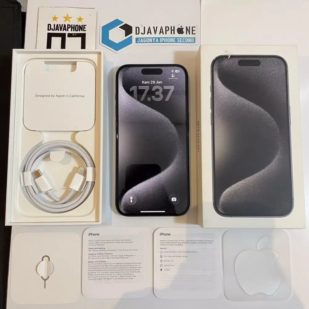 iPhone 15 Pro Black Titanium 256GB Ex iBox Resmi