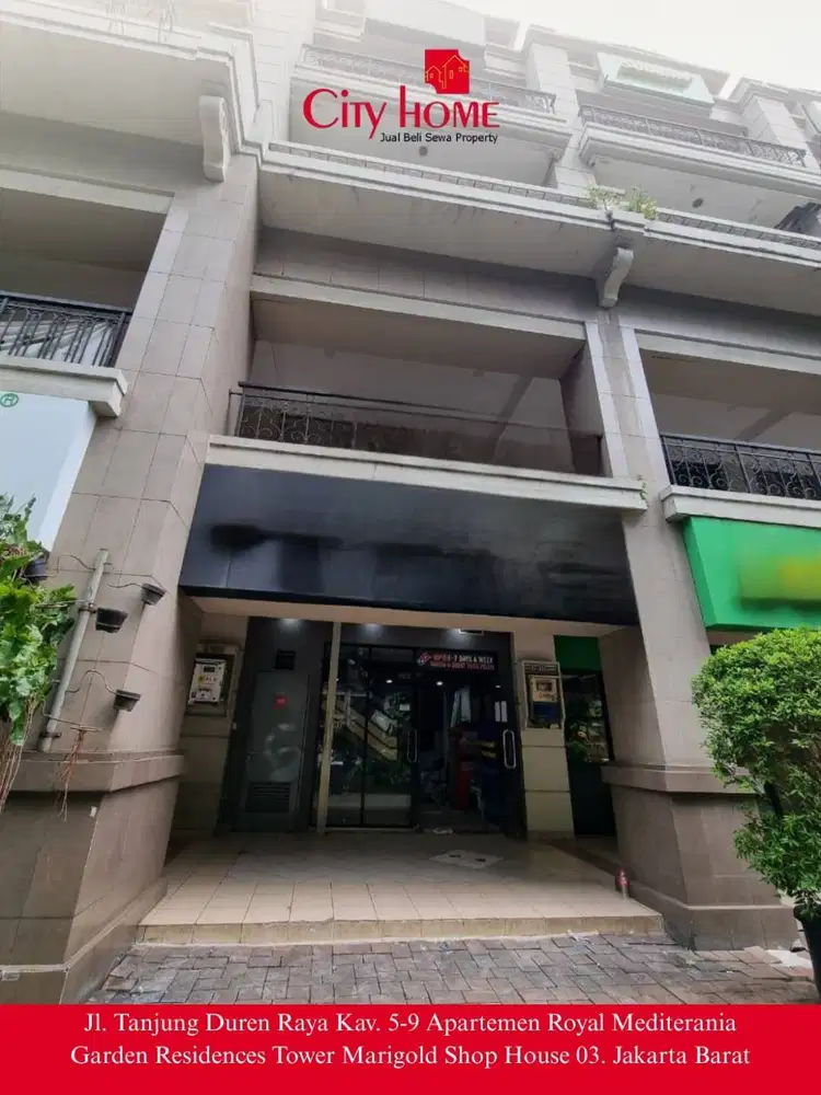 Sewa Ruko 4 Lantai Unfurnish Cocok Usaha, Lokasi Premium Tanjung Duren