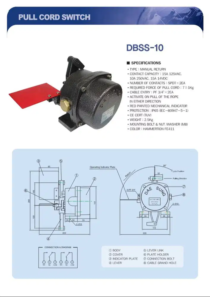 Pull Cord Switch DBSS-10 Masusskita