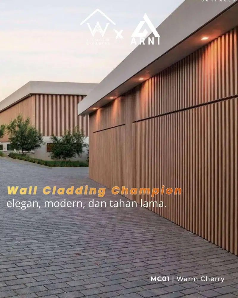 WPC Outdoor Wall Cladding/Panel WPC Wood Champion Panjang 2,9m