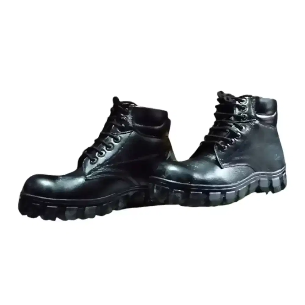 Sepatu safety Kings semi boots tali full kulit asli ujung besi