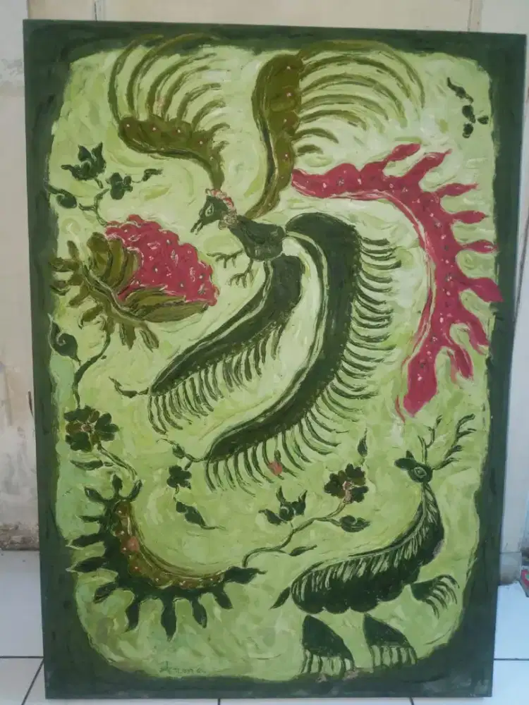 Lukisan madia Acrylic dan canvas