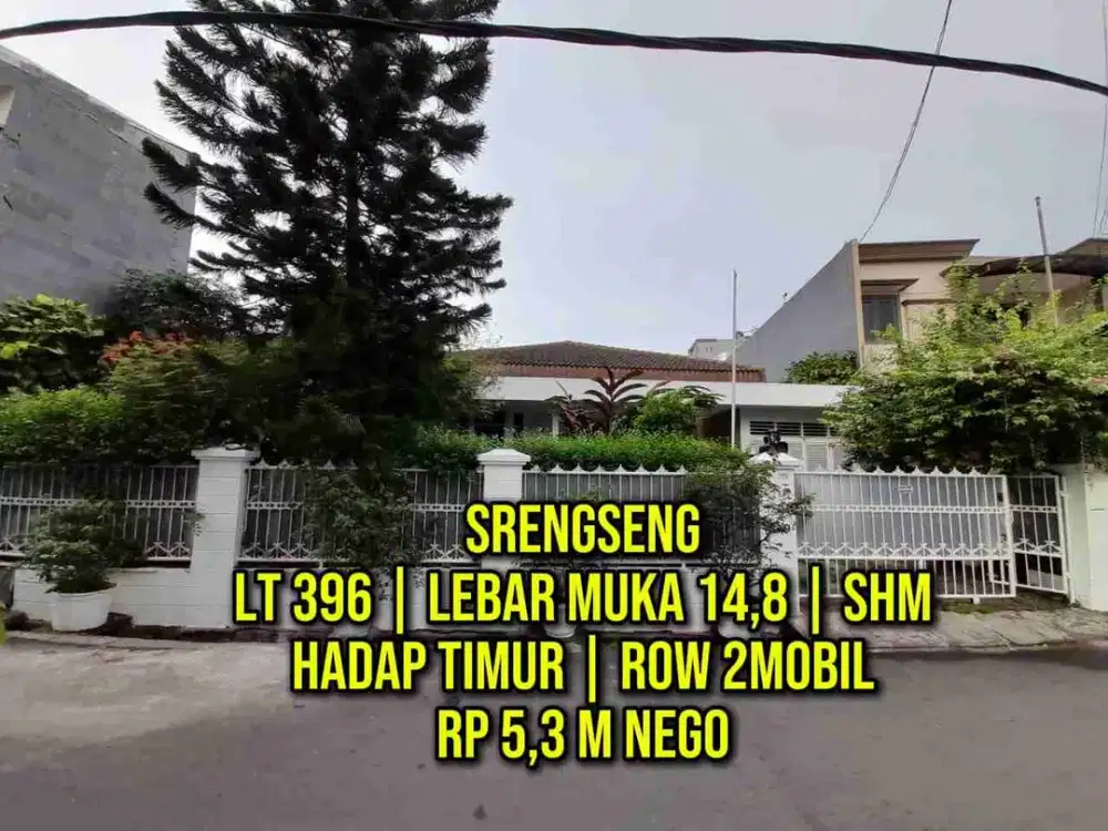 Lokasi emas! Harga masih nego! Rumah hitung tanah dekat pasar pengampuan srengseng jakarta barat