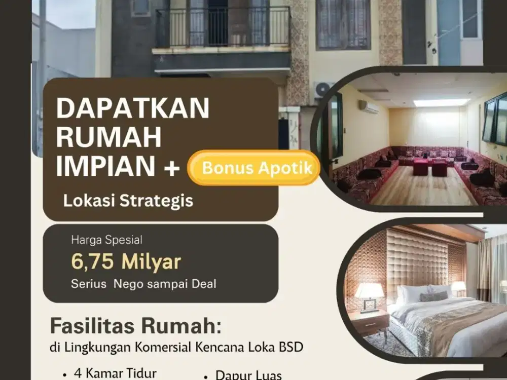 Beli Rumah Bagus strategis area Komersial Bonus Apotik