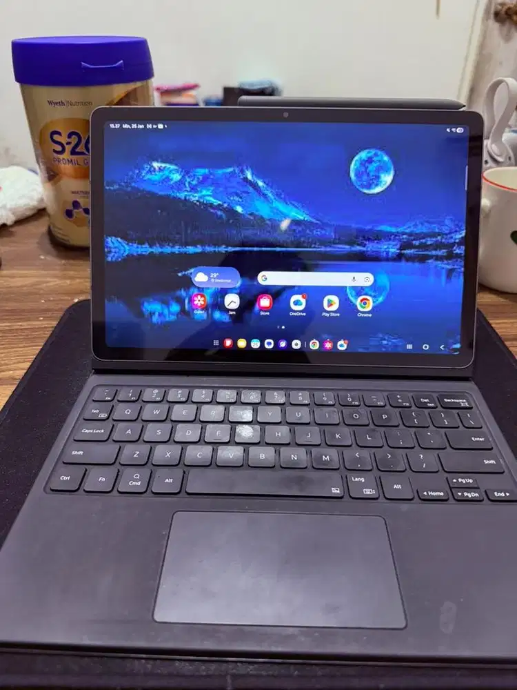 Jual Set Tablet samsung S9 FE + Pen + keyboard Ori samsung