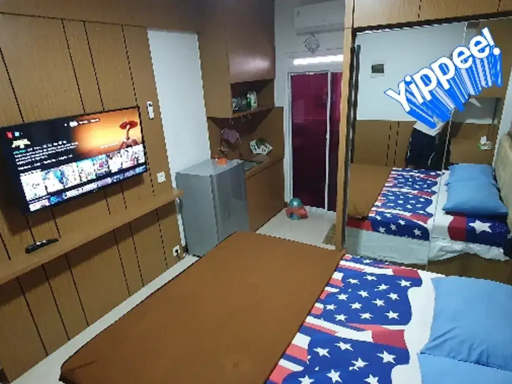 sewa apartemen cisauk harian transit mulai 100k