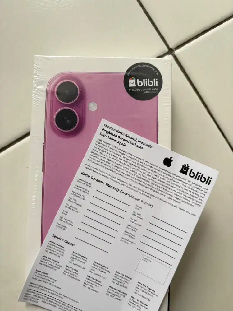 Iphone 16 pink new segel box