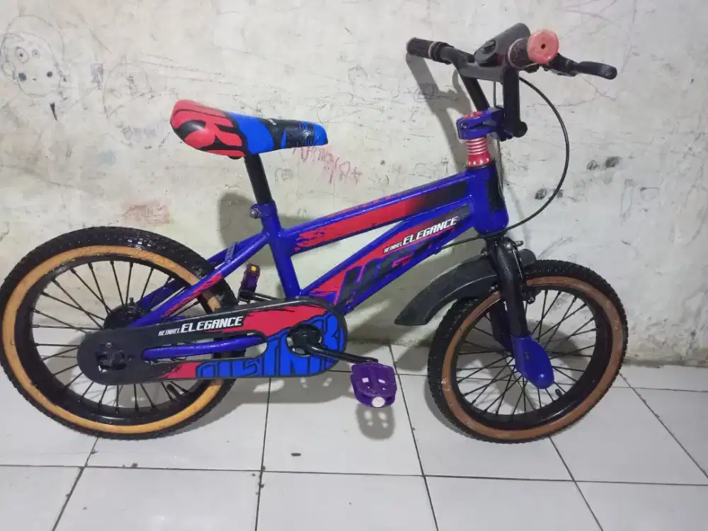 SEPEDA ANAK COWOK UKURAN 16 KOKOH SIAP PAKAI