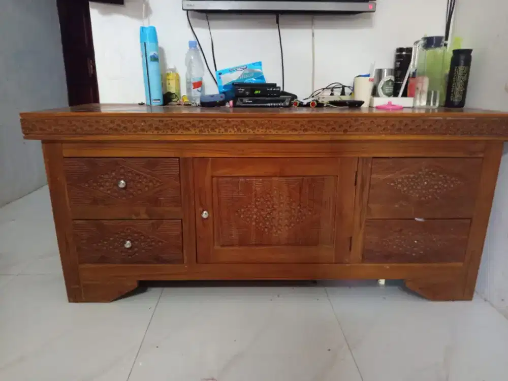 Bufet TV kayu jati asli jepara