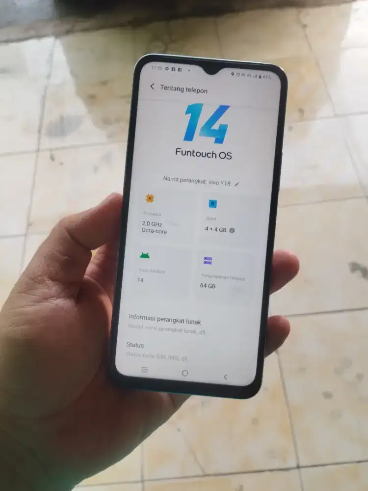Vivo y18 ram4+4/64 HP aja
