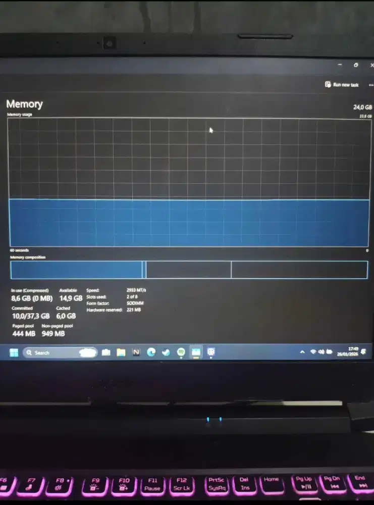 Acer nitro 5 i5 gen11 ram 24 gb ssd 512 gb