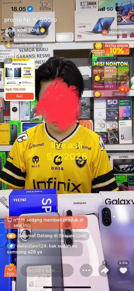 cari co host buat live shoppe