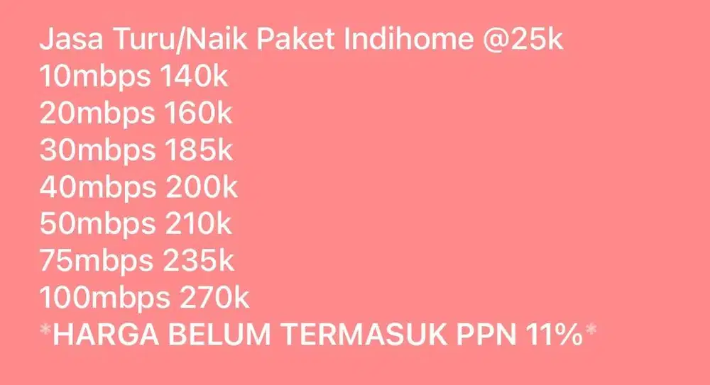 Jasa Paket Indihome
