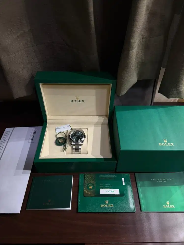 Jam Tangan Rolex Datejust 41 Mint Green Dome Oyster 2025 Baru Fullset