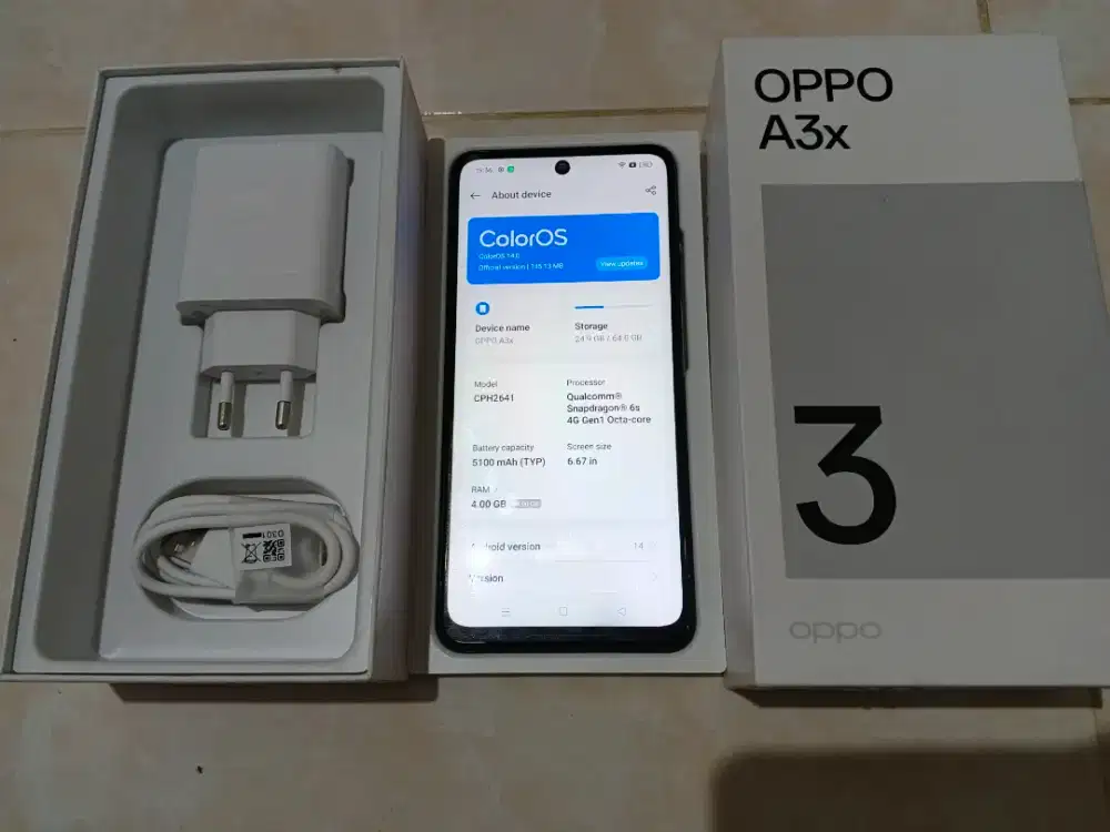 Oppo A3x Ram 4+4/64Gb