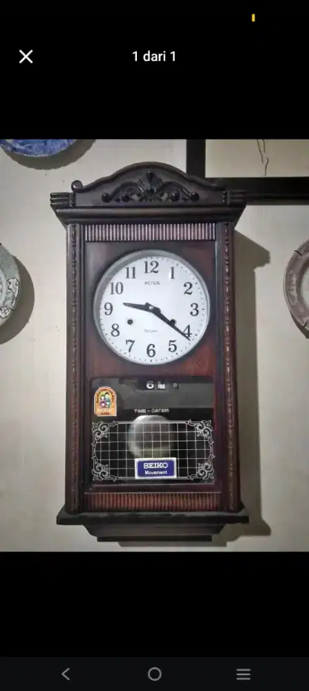 jam dinding lonceng antik tahun 70,an