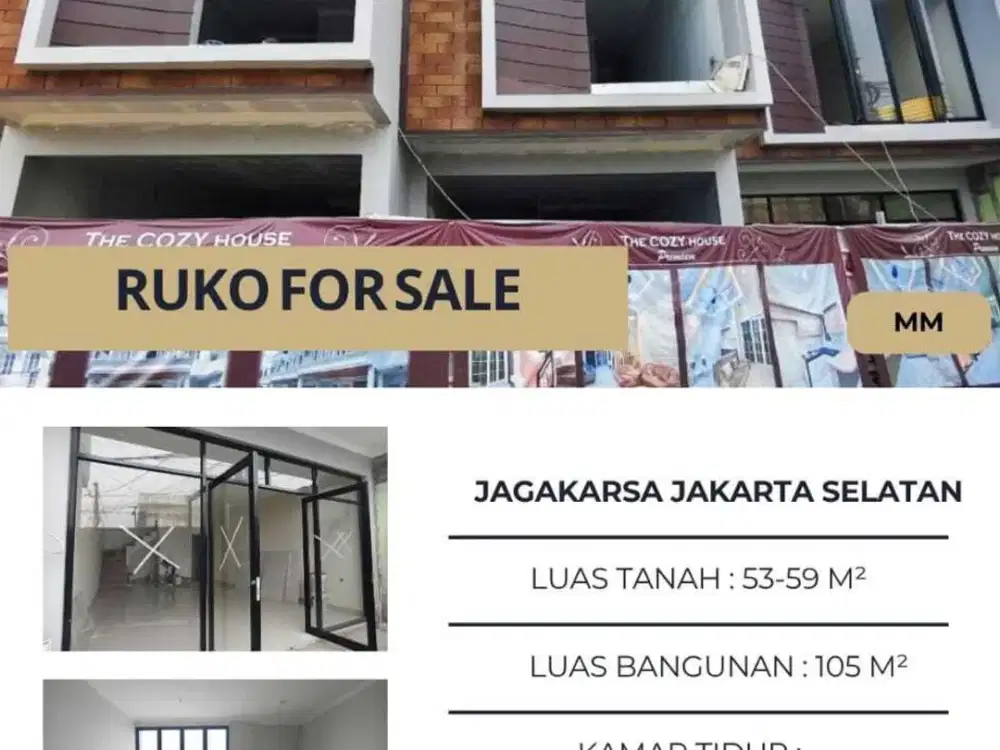 Jagakarsa, Jakarta Selatan, ruko baru, siap pakai, harga terbaik
