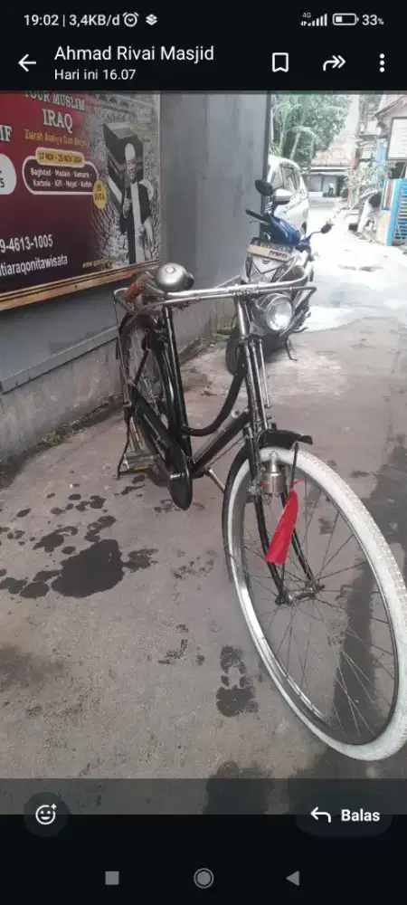 Sepeda ontel jadul kondisi siap pakai ban bagus