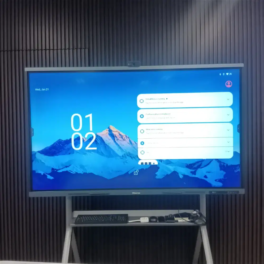 Jual display touch screen 75 inch bekas kantor Hisense 75MR6DE