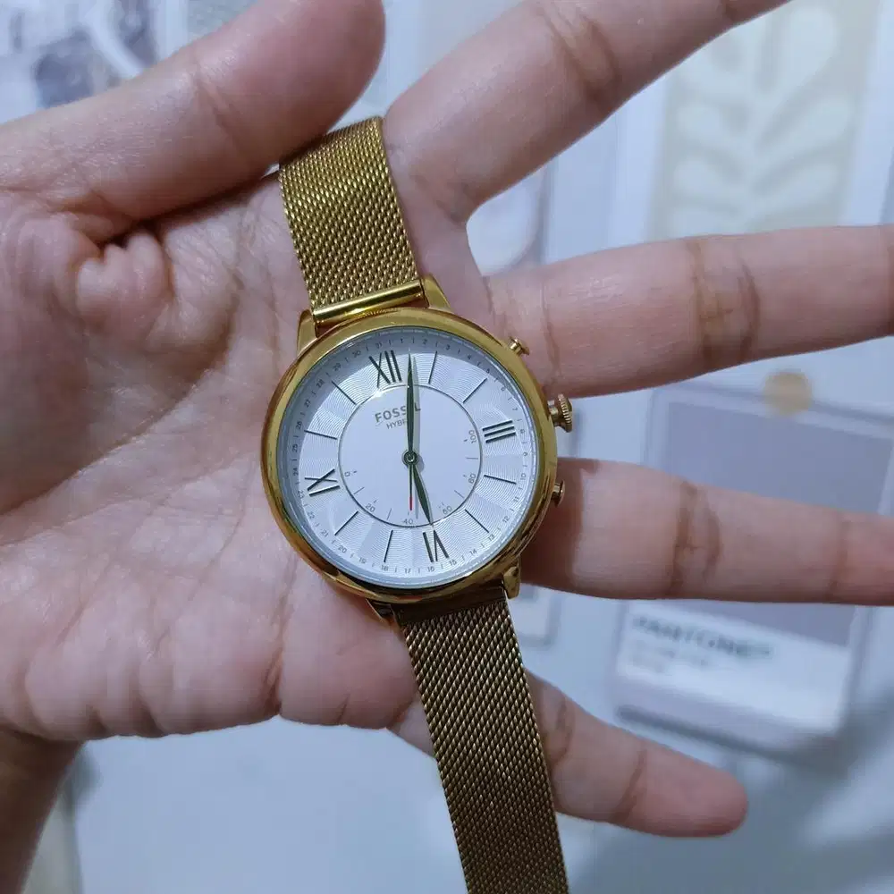 Fossil q jacqueline gold hybrid smartwatch
