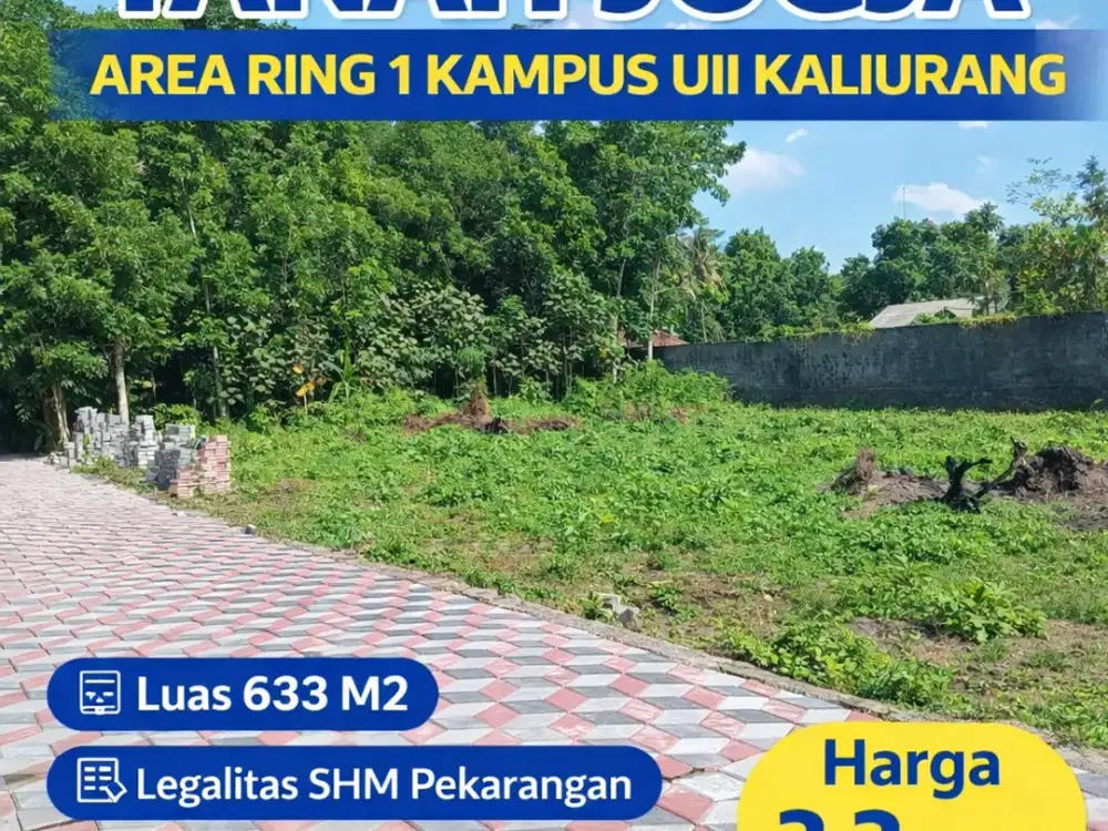 Dijual Tanah Murah Jogja Area Ring 1 Kampus Uii Kaliurang SHMP