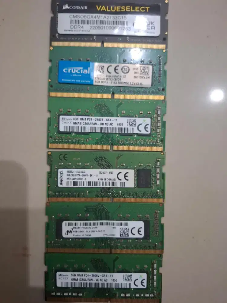 Ram laptop sodimm 8gb ddr4 seken cabutan laptop normal lokasi jakse