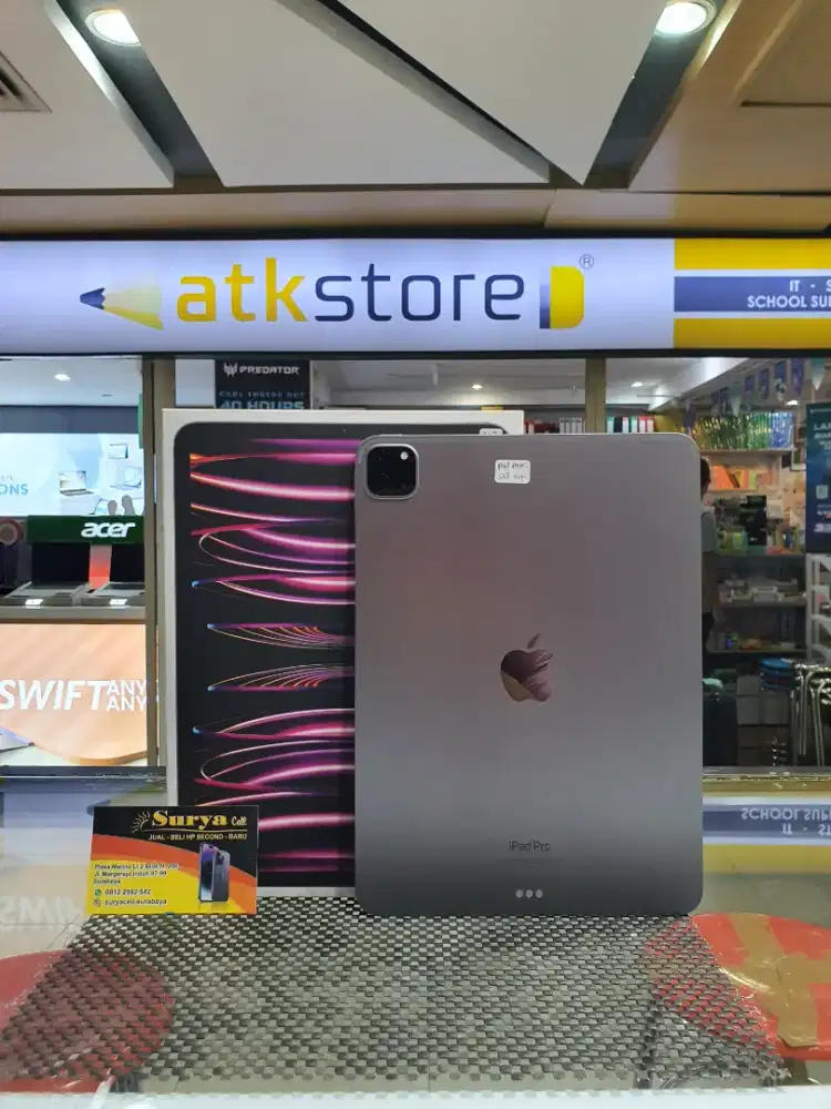 Ipad Pro M2 128 GB Resmi Ibox Wifi 11inch Fullset