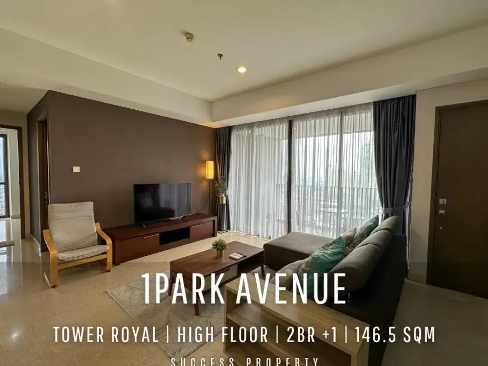 For Rent 1Park Avenue Tower Royal High Floor 2BR + Studyroom Pakubuwono View