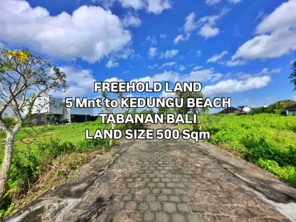 Tanah Siap Bangun 5 menit ke Pantai Kedungu Tabanan Bali