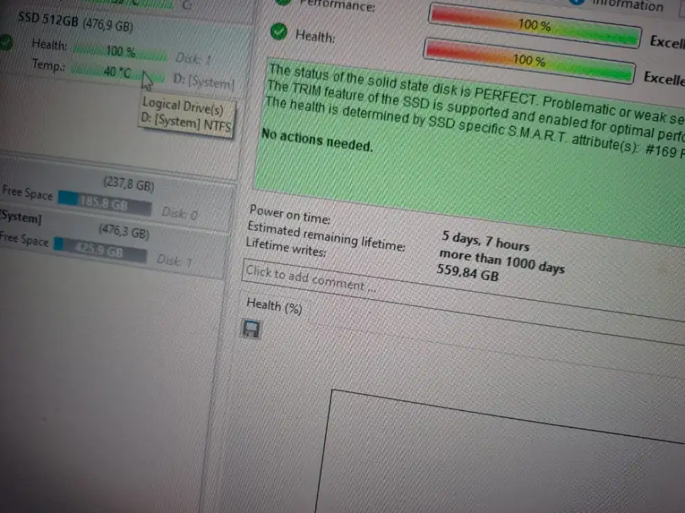SSD 512gb sata 2.5 merk Budozer sonic (seken) lokasi Jaksel